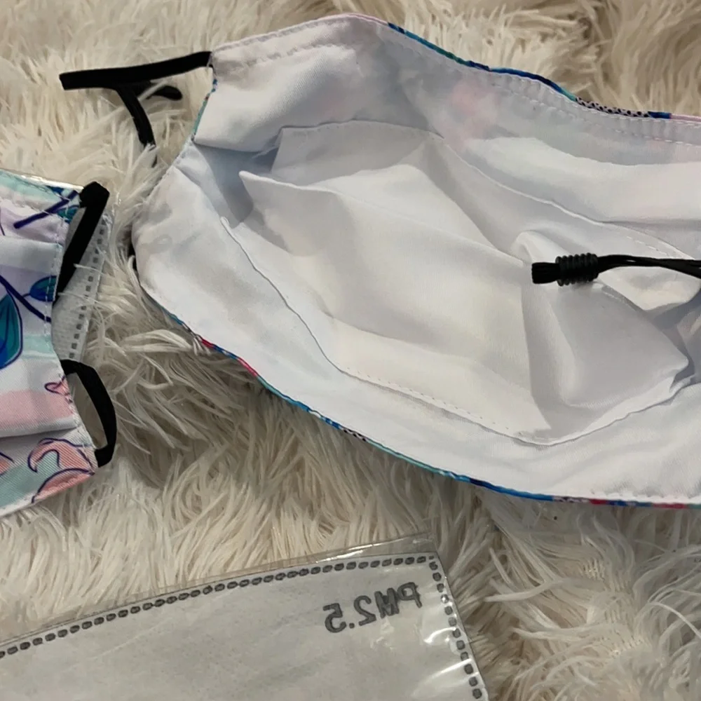 6/$20 New set/2 floral face masks